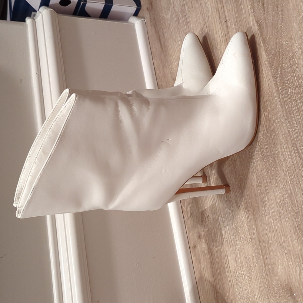 White Pleather Boots